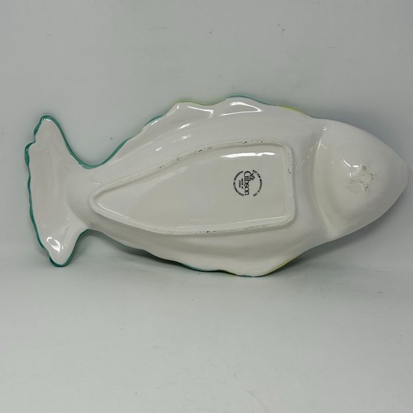 Gibson Ceramic Blue & Green Fish Platter - Picture 2 of 5